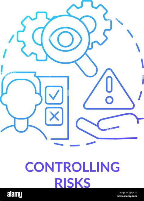 Controlling Risks Blue Gradient Concept Icon Stock Vector Image And Art