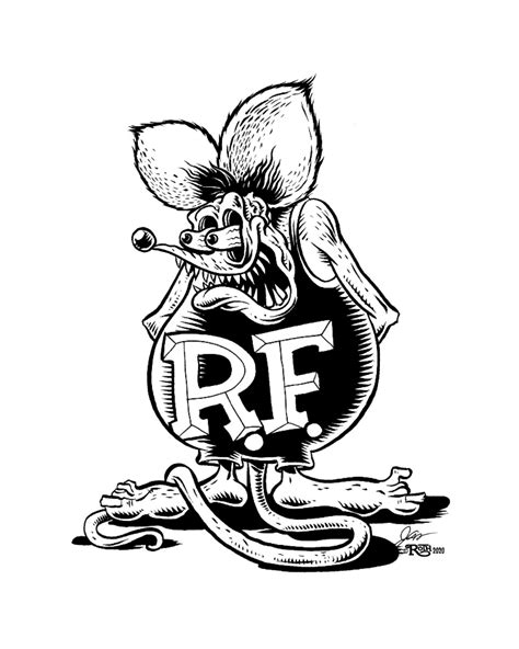 Wall Drawings Rat Fink Old School Tattoo Car Humor Graphic Image