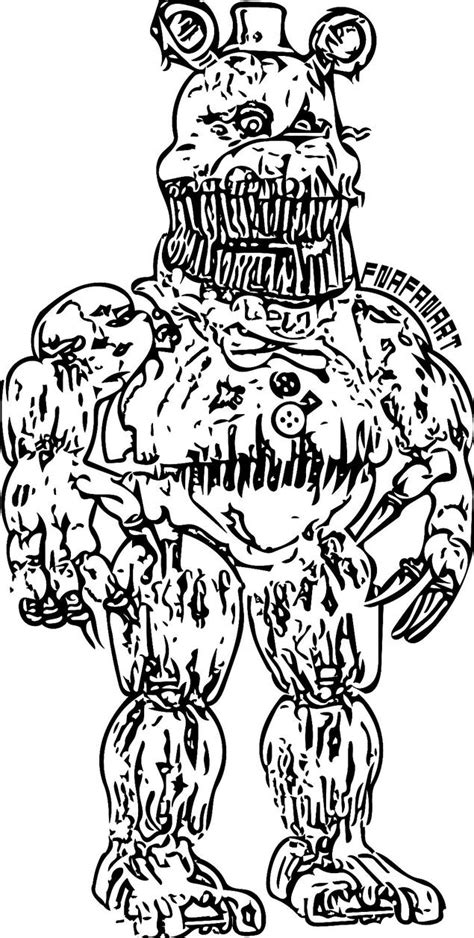 Nightmare Foxy Coloring Pages Coloring Coloring Pages