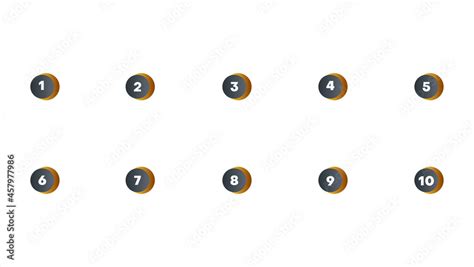 Direction Number Bullet Points Stock Vector Adobe Stock