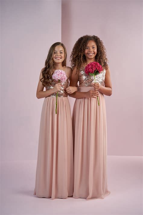 A wide variety of junior bridesmaid gown options are available to you, such as feature, decoration, and fabric type. Rose Gold Junior Bridesmaid Dresses | Girls bridesmaid ...