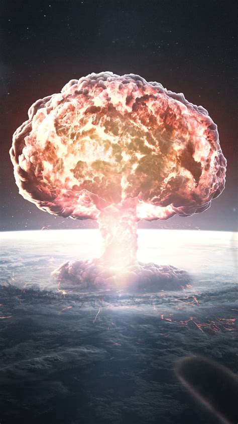 Nuclear Explosion Astronaut 4k 5290f Wallpaper Pc Desktop