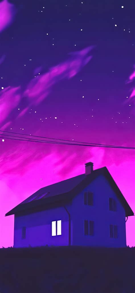 1080x2340 Cool Lonely House Art 1080x2340 Resolution Wallpaper Hd