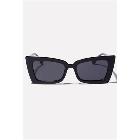Plastic Full Frame Black Tinted Lens Anti Uv Square Sunglasses Square