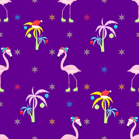 Best Flamingo Christmas Illustrations Royalty Free Vector
