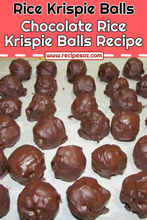 Chocolate Rice Krispie Balls Recipe Recipes A To Z
