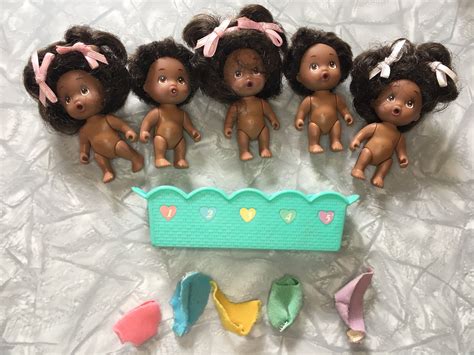 1990s Tyco Quints Drink And Wet Dolls And Accessory Lot Etsy Canada