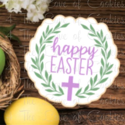 Happy Easter Stencil Easter Silkscreen Easter Cookie Cutter Etsy