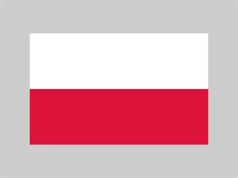 Poland Flag Official Colors And Proportion Vector Illustration