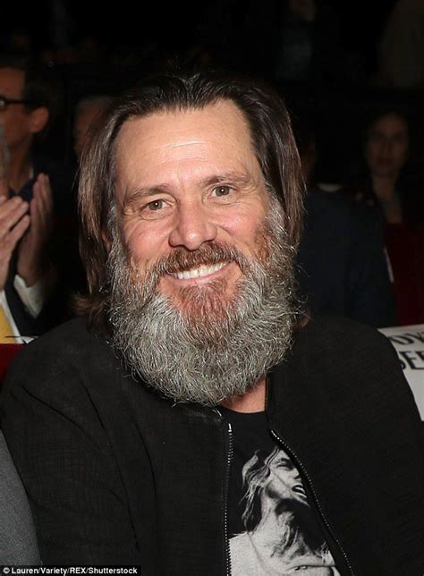 Bearded Man Jim Carrey Showed Off His Facial Hair At The La Screening Of If Youre Not In The