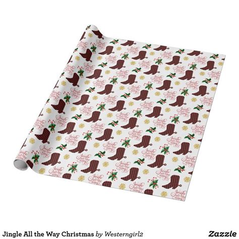 Jingle All The Way Christmas Wrapping Paper Zazzle Jingle All The