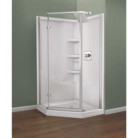 Delta Classic In L X In W X In H Corner Drain Neo Angle Base Wall Door Shower Stall