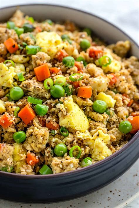 Cauliflower Fried Rice Low Carb Cafe Delites