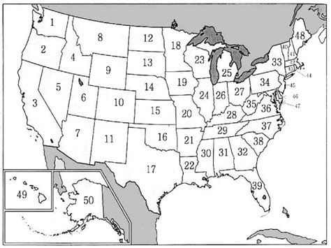 Numbered United States Map Usa Map 2018