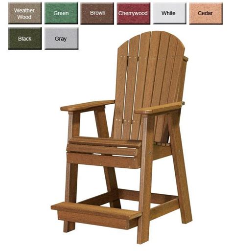 Outdoor Poly Furniture Luxury Poly Balcony Chair Adirondack Back