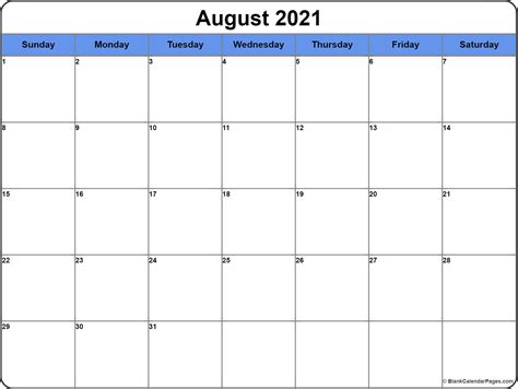 August 2018 Calendar 56 Calendar Templates Of 2018 Calendars