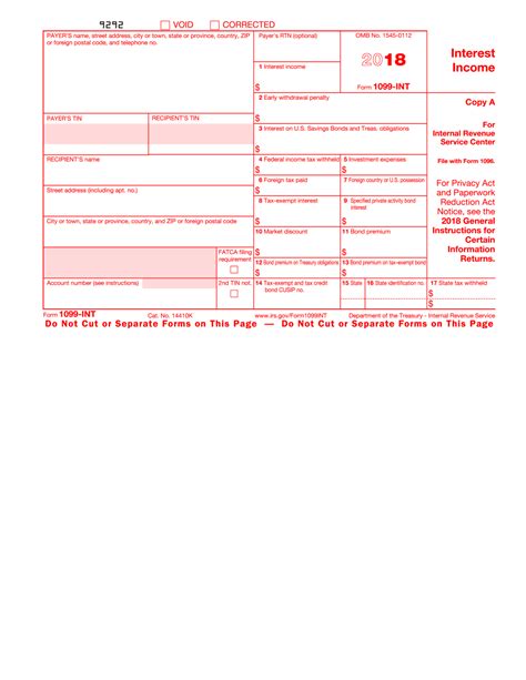 Irs 1099 Printable Form Printable Forms Free Online