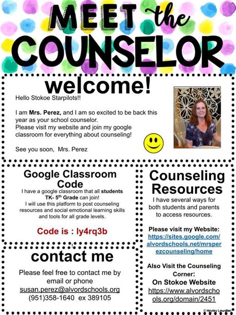Counselors Corner Meet The Counselor