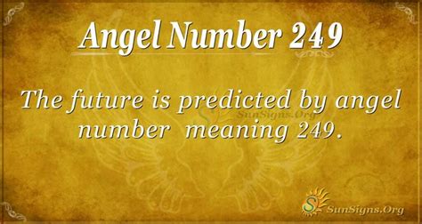 Angel Number 249 Meaning Plan Your Future Sunsignsorg
