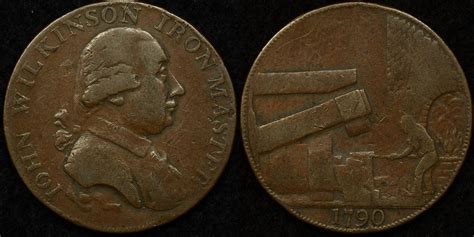 Great Britain 1790 John Wilkinson Half Penny Token Fine The Purple Penny