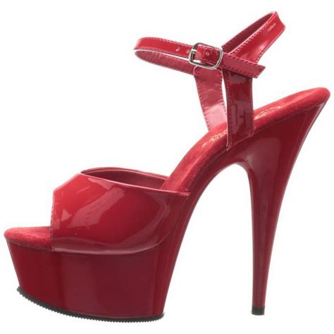 rojo 15 cm pleaser delight 609 high heels zapatos con plataforma