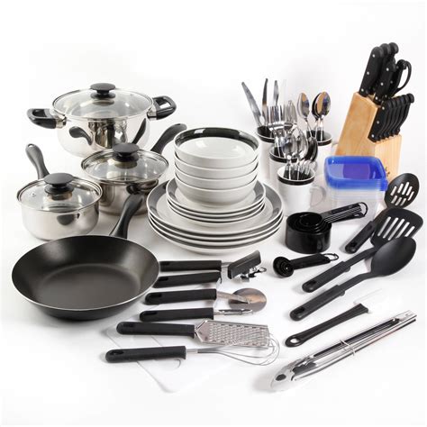 Menerima,pembuatan kitchen sett(segala kichen dr alumunium) aluminium dg harga permeter. Gibson Home Kitchen In A Box 83-Piece Combo Set, Black ...