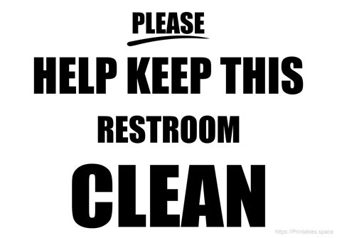 Please Help Keep This Restroom Clean Free Printables