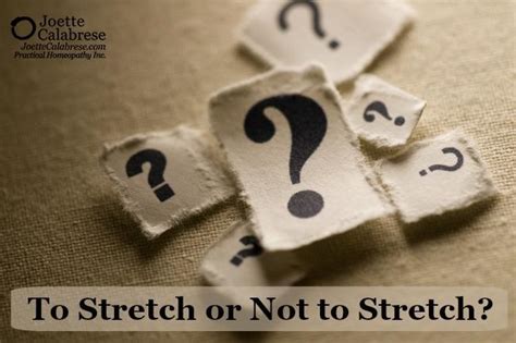 To Stretch Or Not To Stretch