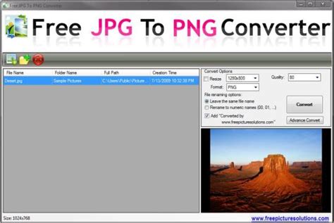 If you are a mac user, so you can use the second method. Free Picture Solutions - Free JPG to PNG Converter Download