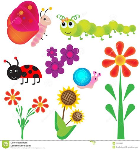 Bugs In The Garden Stock Vector Illustration Of Beauty 12839617