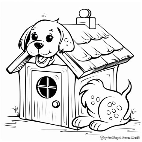 Dog House Coloring Pages Free And Printable