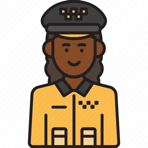 Woman Driver Icon Driving Man Courier Or Operator Illustration Of