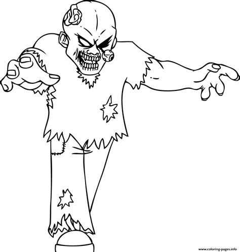 scary zombie eye  coloring pages printable