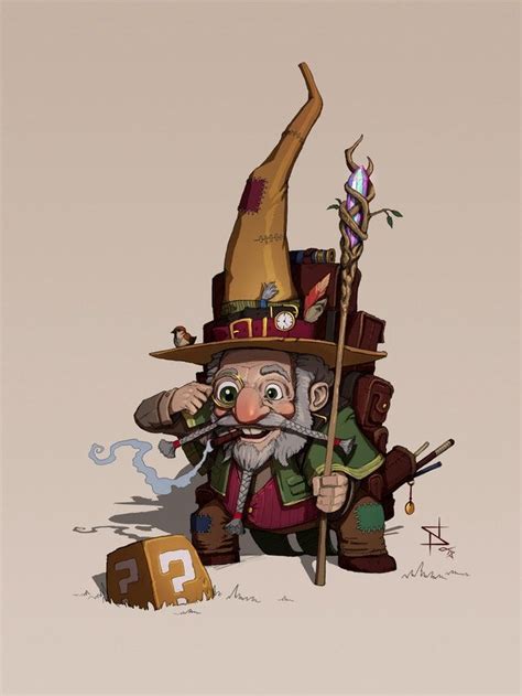 [art] gnome sorcerer dnd dungeons and dragons characters fantasy character design