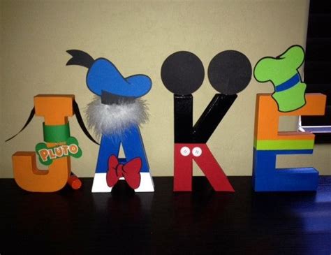 Disney Inspired 8 Inch Painted Letters Mickey Donald Pluto And Goofy