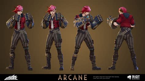 Arcane League Of Legends Vi 3d Mode Gauntlets By Jinxpowder Pow