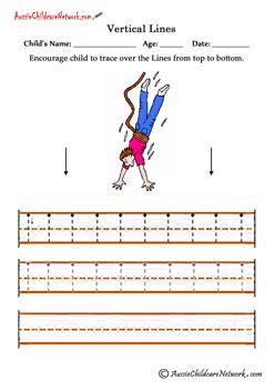 Standing Lines Worksheets and Printables prewriting practice | Pre