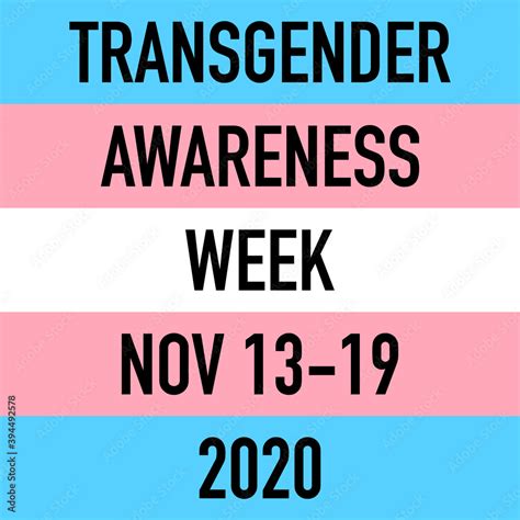 Transgender Awareness Week November 13 19 2020 Trans Pride Flag