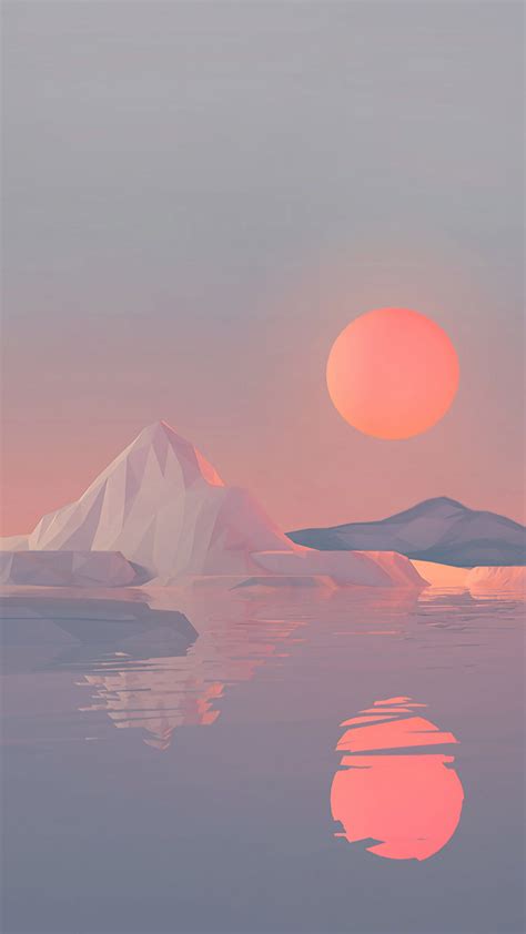 1080x1920 Low Poly Iceberg Minimalism Minimalist Artist Artwork