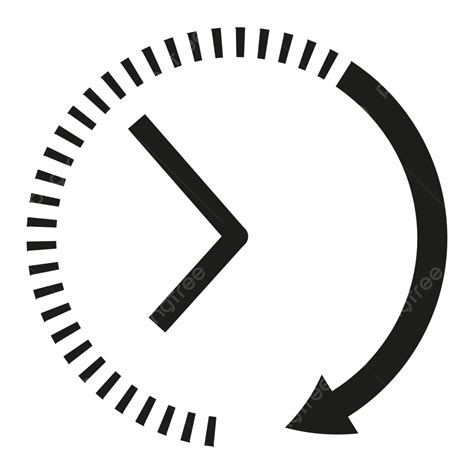 Clock Icon Black And White Clock Arrows Motion Silhouettes Clockicon