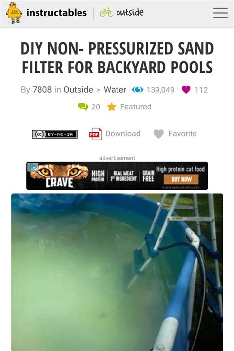 I would recommend you start. Diy Non- Pressurized Sand Filter for Backyard Pools | Backyard, Pool filters, Filters
