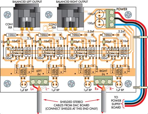 Power amplifier socl506 pcb layout. A Balanced Output Board For The Stereo DAC Circuit Diagram
