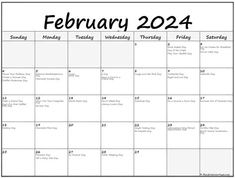 2024 February Calendar With National Holidays Images 2024 Calendar Pdf