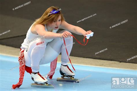 Russian Speed Skater Olga Fatkulina Stretches After Her Race The Women S 1000 Meter At The Speed