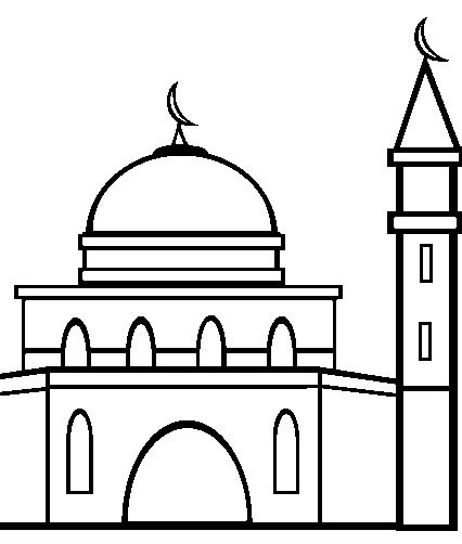 Produk Islam Indonesia Gambar Masjid Hitam Putih