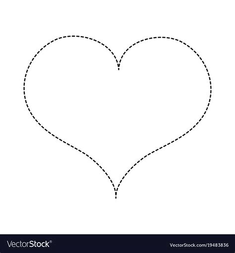 Dotted Shape Art Heart Love Icon Design Royalty Free Vector