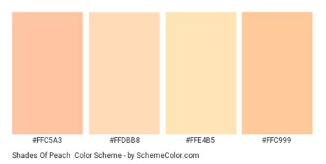 Shades Of Peach Color Scheme Monochromatic