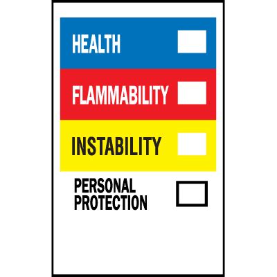 Hazcom Labels On A Roll Health Flammability Instability Seton