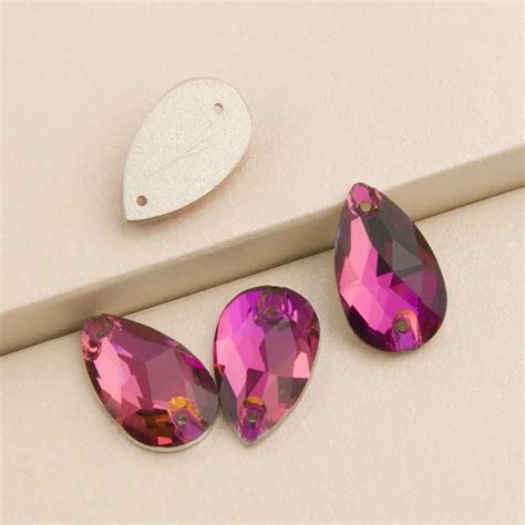 Fuchsia 3230 Drop 7x12 105x18 13x22 17x28mm Sew On Stones Crystal
