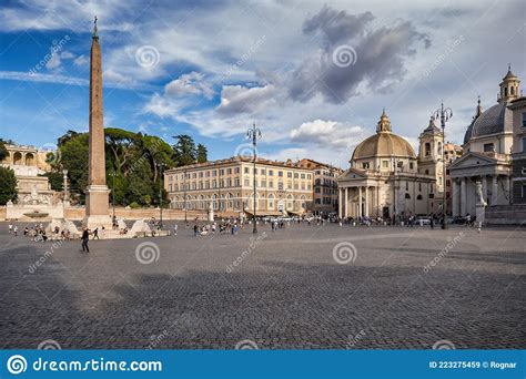 Piazza Del Popolo Square In Rome Editorial Stock Image Image Of
